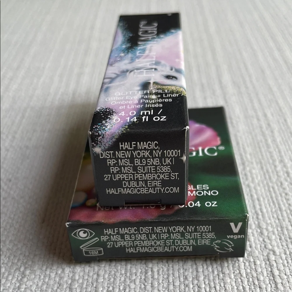 HALF MAGIC Glitter Pill - pretty puddle & possessed pearl eyeshadow single